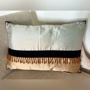 Waterford silk decorative accent pillow.